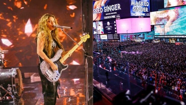 Presumió Shakira que cantó ante ¡40 mil personas! en Times Square