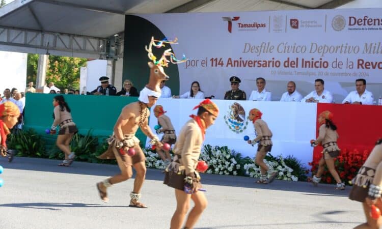 Encabeza Américo Villarreal desfile por el 114 Aniversario del Inicio de la Revolución Mexicana