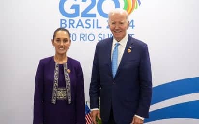 Primer encuentro entre Joe Biden y Claudia Sheinbaum en el G20