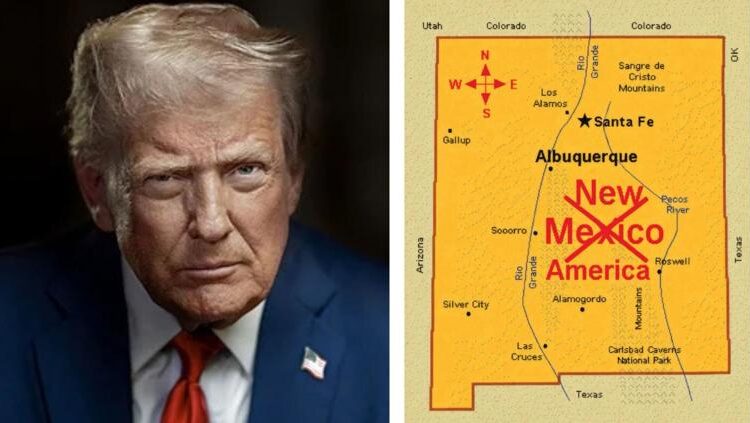 “Nueva América”: Cambia Trump nombre de Nuevo México en un mapa